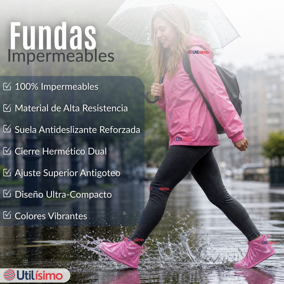 Fundas Cubre Calzado Impermeables Aislante Lluvia Surtido Mujer 1 Par