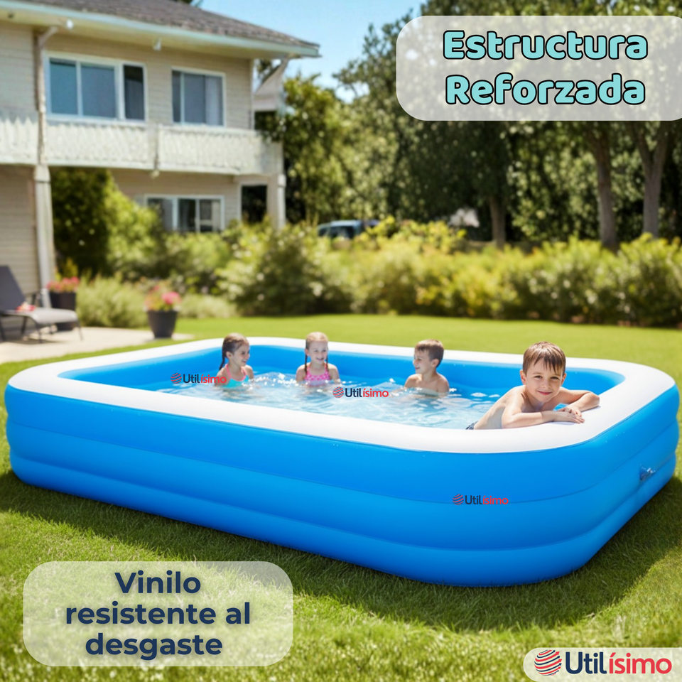 Piscina Inflable Rectangular 305X183X60cm Color Azul