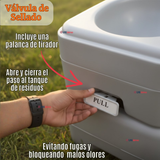 Baño Inodoro Químico Portátil Camping 20 Litros Reutilizable