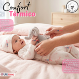 Conjunto Set 5 Piezas Body Camiseta Panty Gorro Manoplas Algodón Bebé Niña