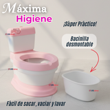 Pelela Inodoro Baño Entrenador Portátil Niña Rosa Asiento Acojinado