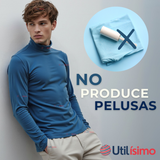 Camiseta Bambú Hombre Primera Capa Invierno Cuello Beatle Polera