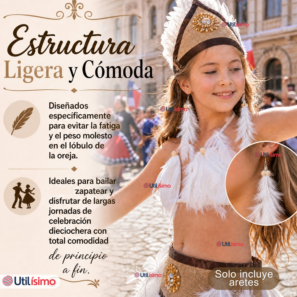 Pack 3 Aros Aritos Pascuenses Rapa Nui NIña Fiestas Patrias