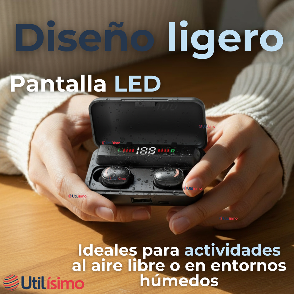 Audífonos Inalámbricos Bluetooth iOS Android Sonido Estéreo Negro