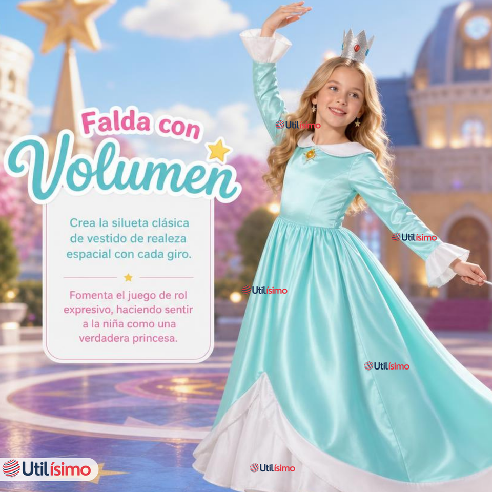 Disfraz Princesa Rosalina Super Mario Galaxy Cosplay Juvenil