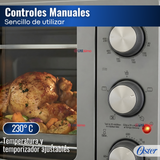 Horno con freidora de aire Oster® de 42 litros, puertas francesas, TSSTTV42FDMAFNS 1700W