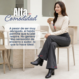 Calza Polar Con Chiporro Palazzo Mujer Elasticada Térmica Gris Oscuro