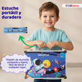 Set 145 Piezas Arte Infantil Dibujo Maletín Metálico Completo Incluye Lápices Marcadores Pinturas Pasteles Y Accesorios