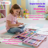 Maletín Set De Arte 53 Piezas Estuche Para Dibujar Y Pintar Niña Pony Rosa