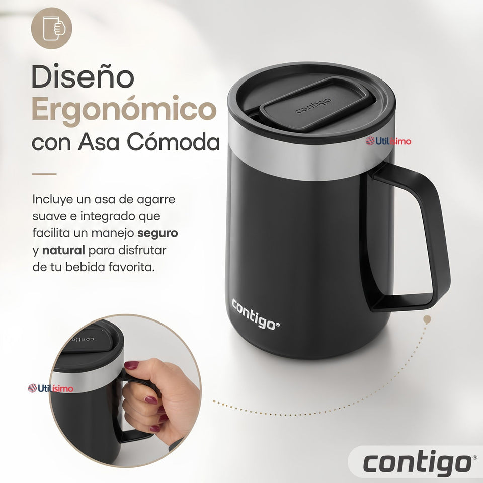 Taza Térmica Contigo Streeterville Acero Inoxidable 414ML Licorice
