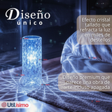 Lámpara Cristal Táctil USB Transparente Para Mesa
