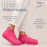 Pack 3 Pares Fundas Cubre Zapatos Rosado Impermeable Surtidas Silicona Antideslizante