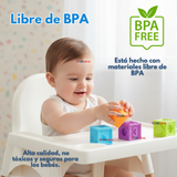 Set 8 Bloques Sensoriales De Silicona Con Números Juguete Bebé
