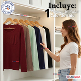 Camiseta Polera Polar Primera Capa Acanalada Reductora Manga Larga Colores Surtidos Mujer