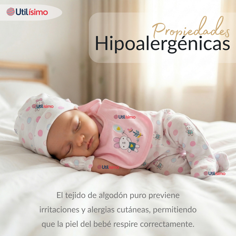 Set Ajuar Bebé 8 Piezas Surtido NIÑO 100% Algodón