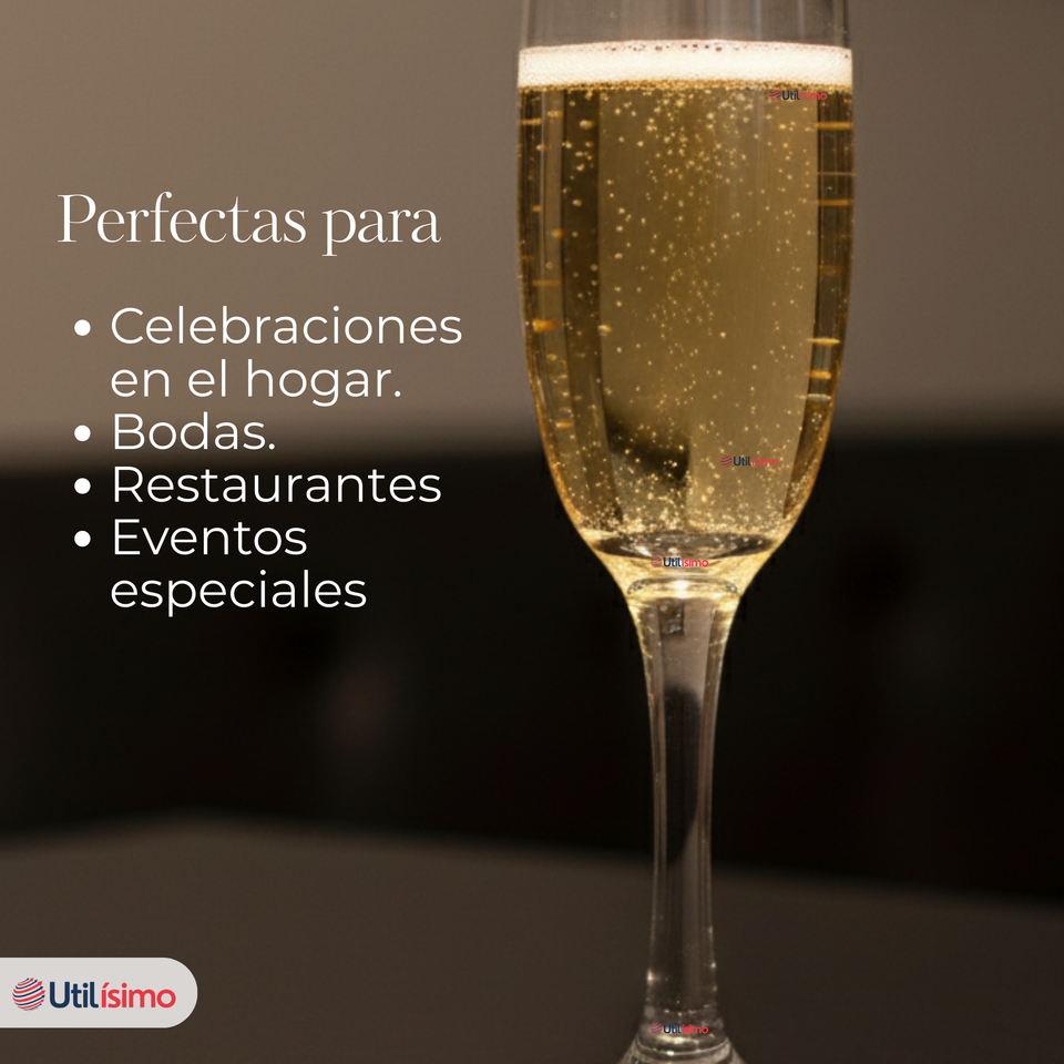 Set de 6 Copas de Champaña Espumante 180 ml