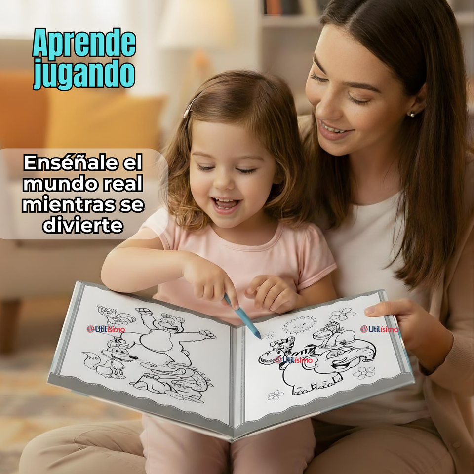 Libro Para Colorear Pintar Educativo Con Stickers Diseños Surtidos