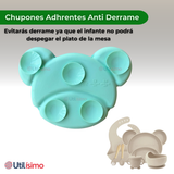 Set De Alimentación Bebé Silicona 6 Piezas Libre BPA Colores Surtidos