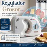 Cortadora Fiambre Rebanadora Compacta 3 Velocidades 1 A 15mm Thomas