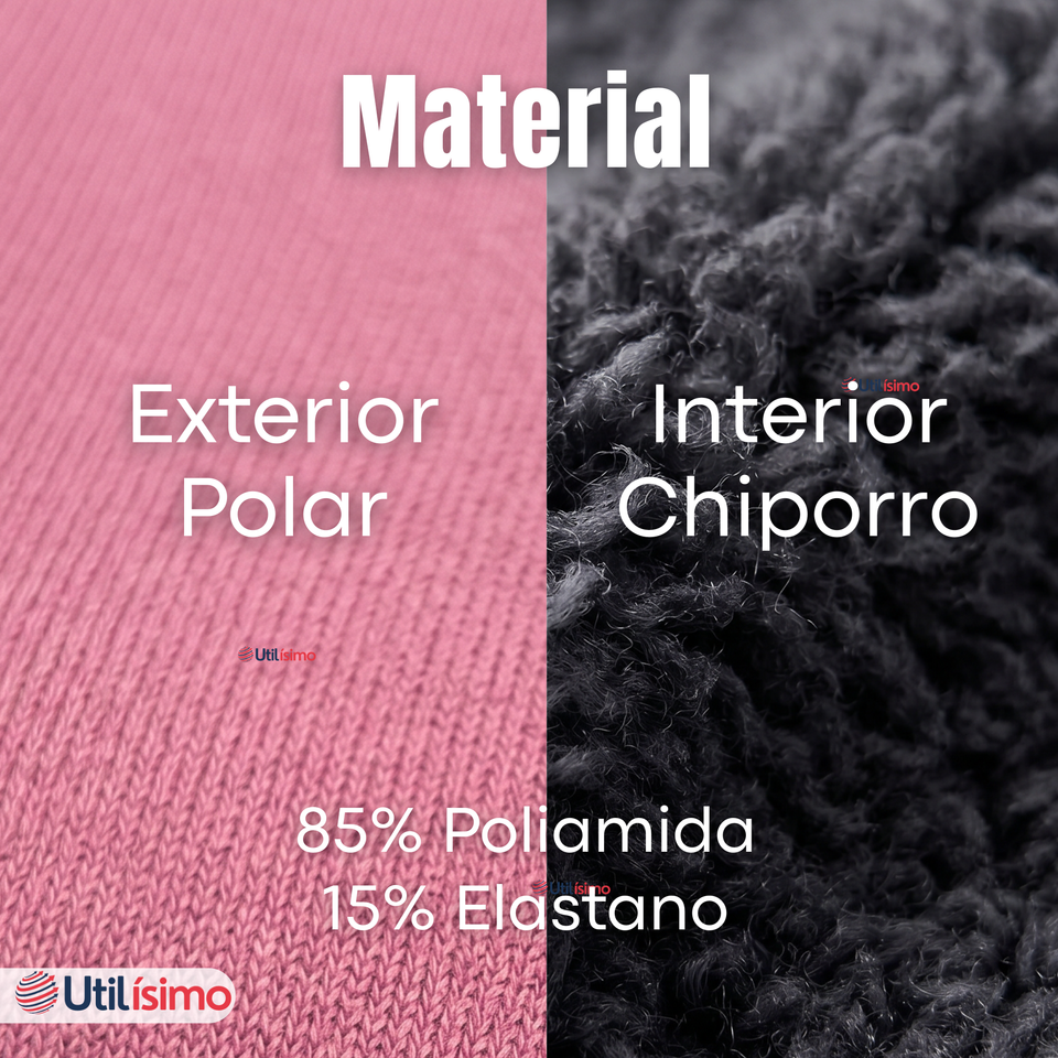 Calza Polar Con Chiporro Térmica Mujer Elasticada Pink