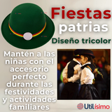 Sombrero Nortino Fiestas Patrias Gorro Niña Baile Danzas Verde