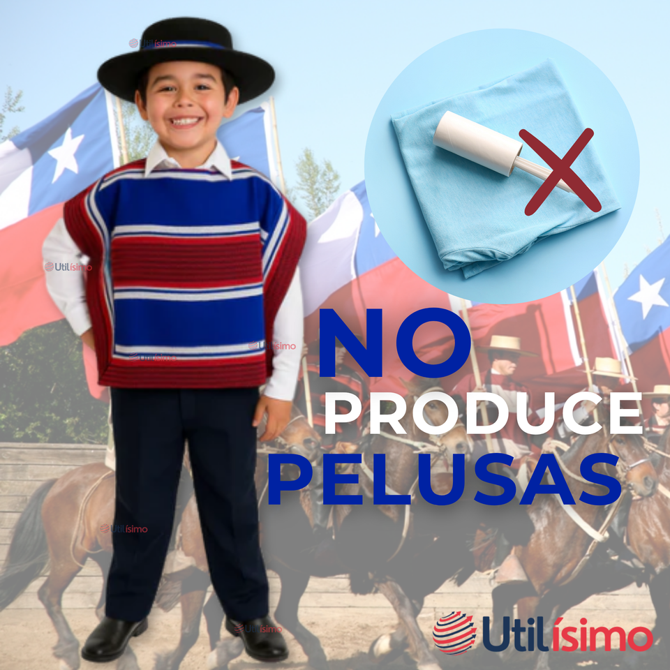 Poncho Manta Huaso Cueca Fiestas Patrias Para Niños