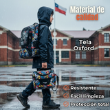 Mochila Escolar Kit Con Estuche y Lonchera 43cm Tela Oxford Niño