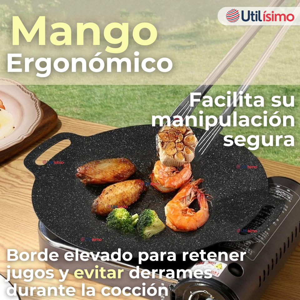 Sarten Antiadherente De Piedra Médica Redondo Plancha Bandeja Budare Parrilla