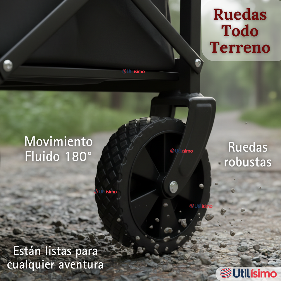 Carrito Compras Plegable Organizador Ideal Para El Camping 100Kg