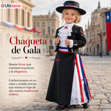 Traje Huasa Elegante NIña Conjunto 7 Piezas Tipico Fiestas Patrias
