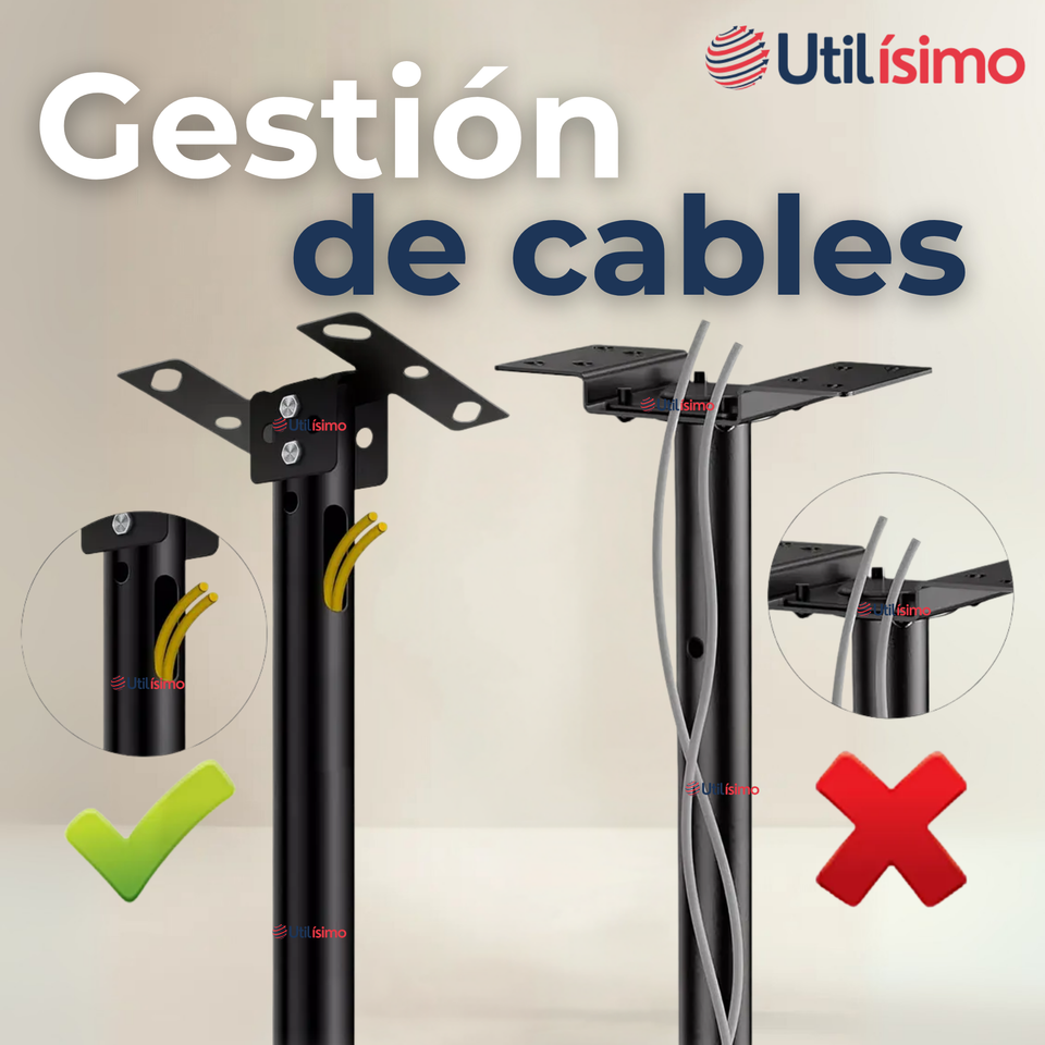 Soporte TV Pared Techo Ajustable 68Kg 32 a 85 Pulgadas 32 40 43 50 55 60 65 70 75 77 80 82 85