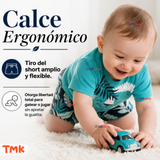 Conjunto 2 Piezas Camiseta y Short 100% Algodón Bebé Niño Tropical Blue
