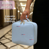 Estuche Maquillaje 2 en 1 Bolso Cosmetiquero Espejo Con Luz Led Organizador