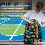 Mochila Bolso Escolar + Lonchera + Estuche 45Cm Niño Tela Oxford Skate