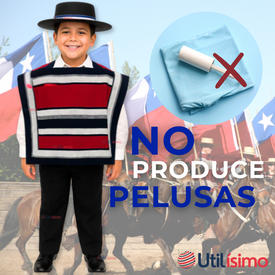 Poncho Manta Huaso Cueca Fiestas Patrias Para Niños