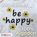 Pack 4 Bodys Niña Manga Corta Tedmimak 100% Algodón Little bee