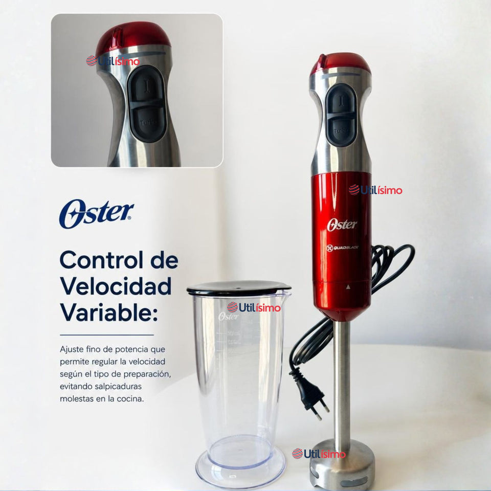 Batidora de inmersión Oster® con cuchilla Quad FPSTHB5102R