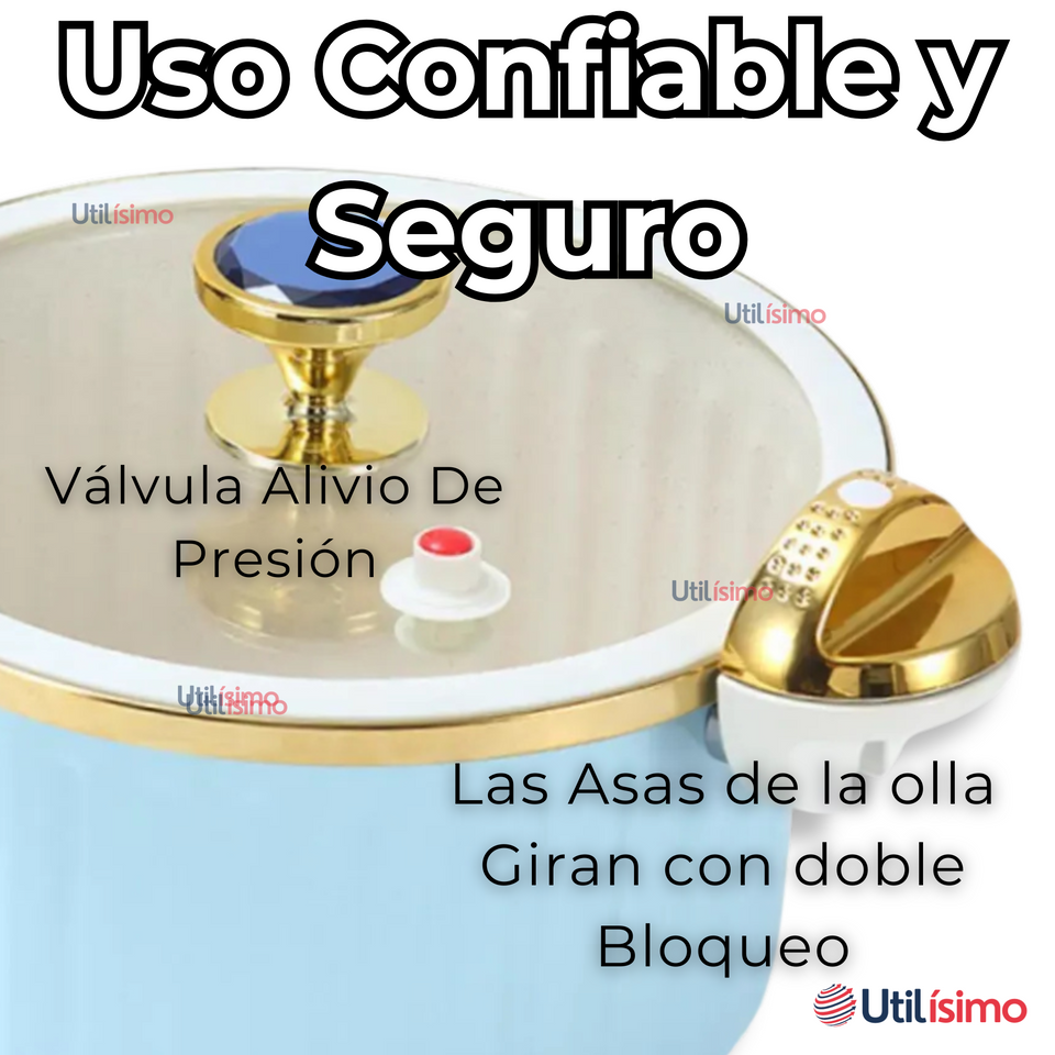 Olla de Micro Presión Esmalte Antiadherente Capacidad 12 Litros Color Azul