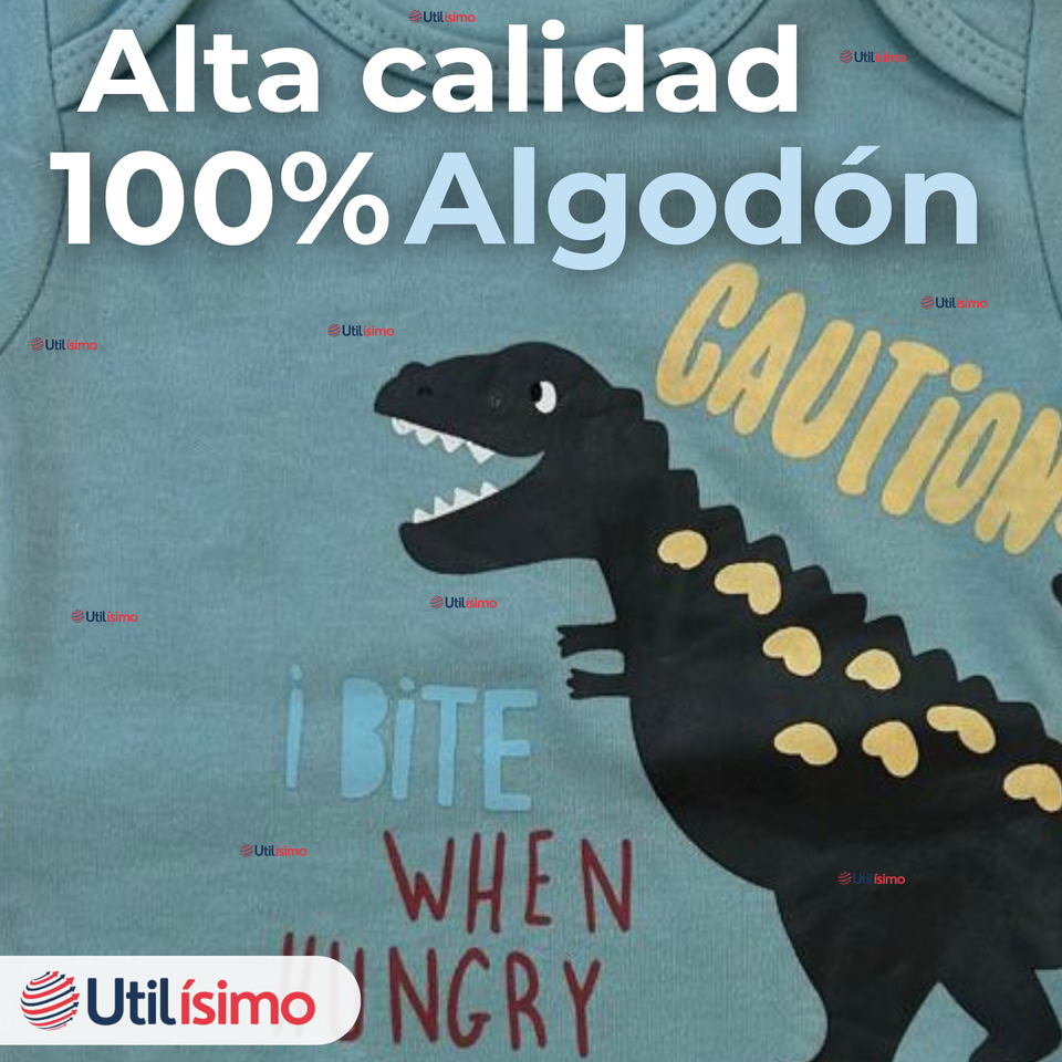 Pack 4 Bodys Niño Manga Corta Tedmimak 100% Algodón Ready for Fun
