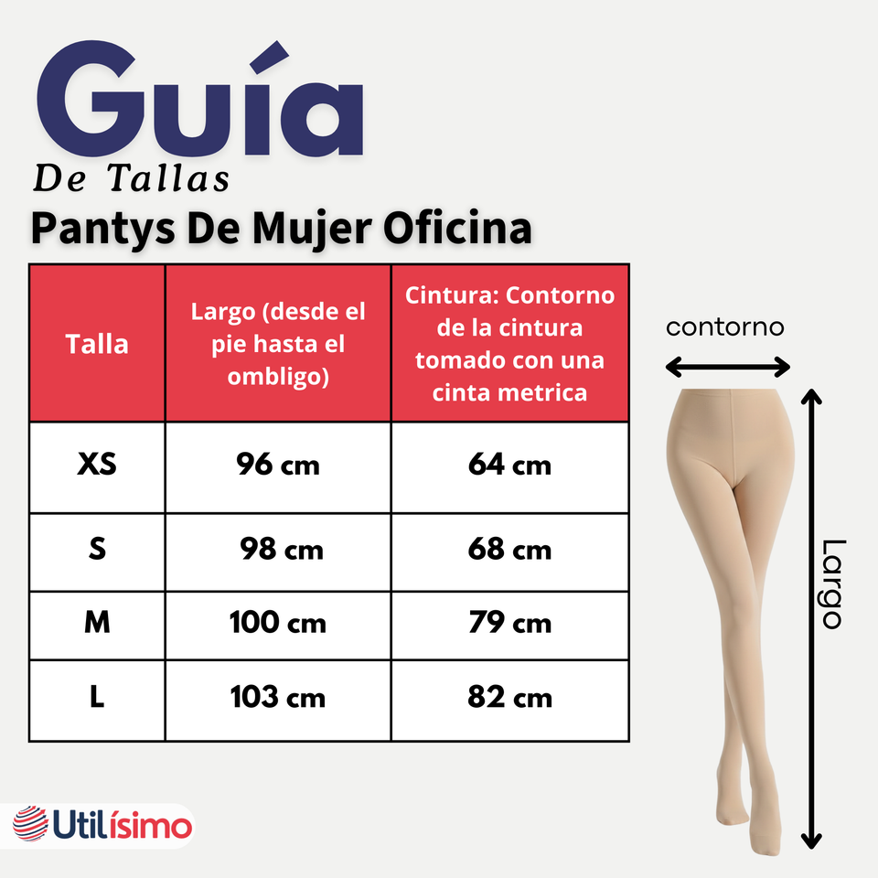 Pack 3 Pantys Semitransparentes Elasticadas Oficina Beige