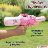 Pack 2 Pistolas Lanza Agua Dinosaurio Color Rosado Juguete 40cm Niña