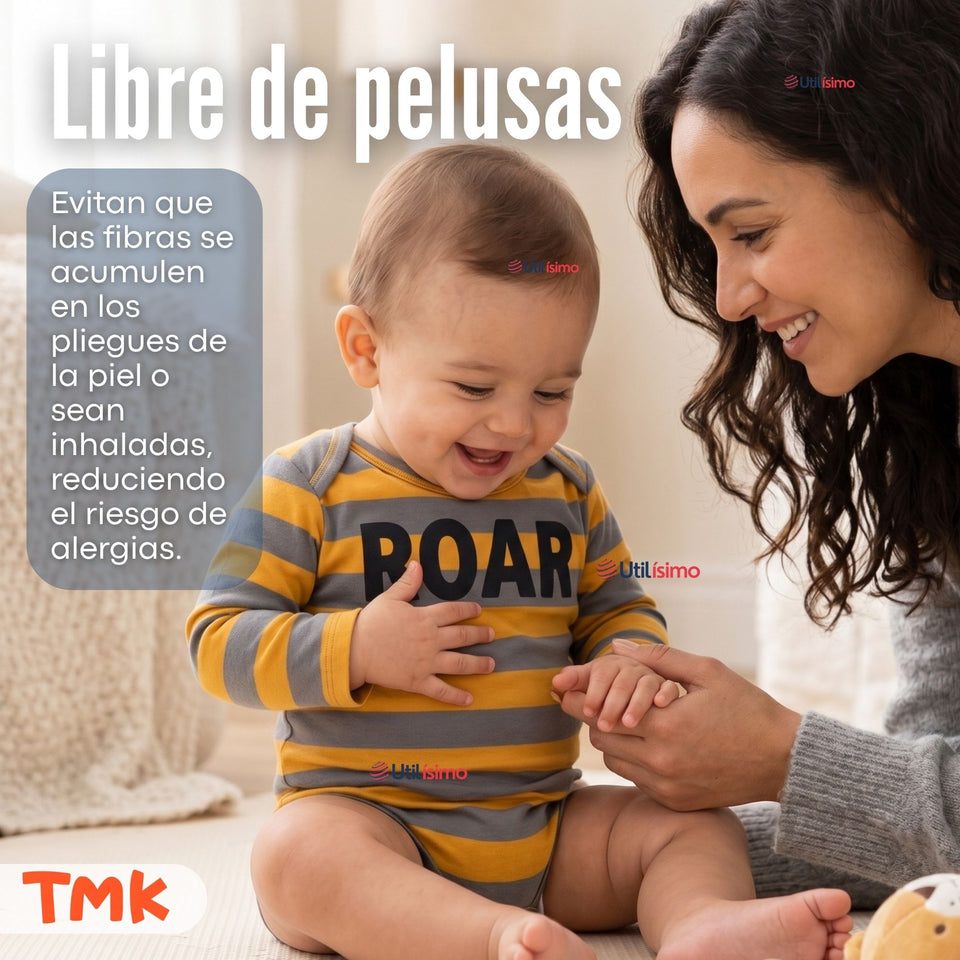 Pack 5 Bodys Manga Larga 100% Algodón Tedmimak Sweet Nature Bebé Niño