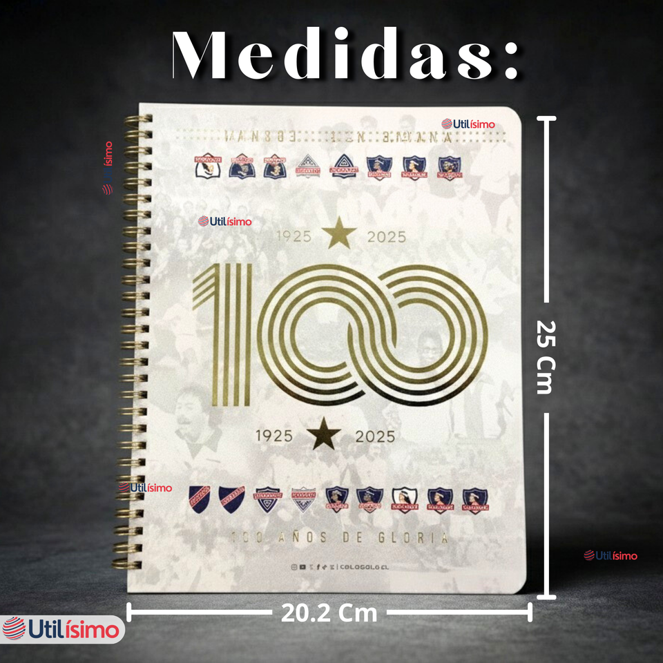 Pack 10 Unidades Cuadernos Colo Colo Centenario 100 Hojas