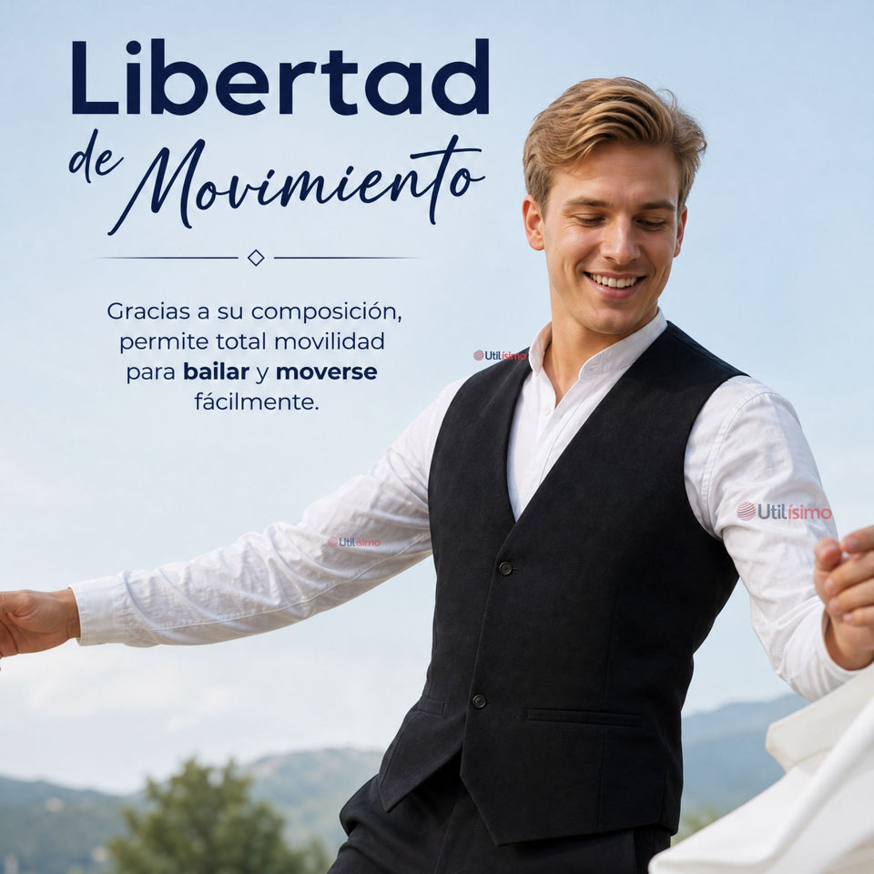 Chaleco Bolero Negro Tradicional Hombre Fiestas Patrias