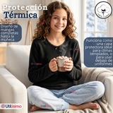 Pack 3 Camisetas Poleras Algodón Básica Cuello Redondo Primera Capa Manga Larga Colores Surtidos Negro Blanco Niña