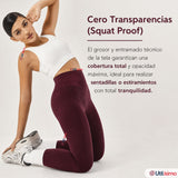 Calza Acanalada Cotelé Polar Con Chiporro Térmica Mujer Elásticada Burdeo