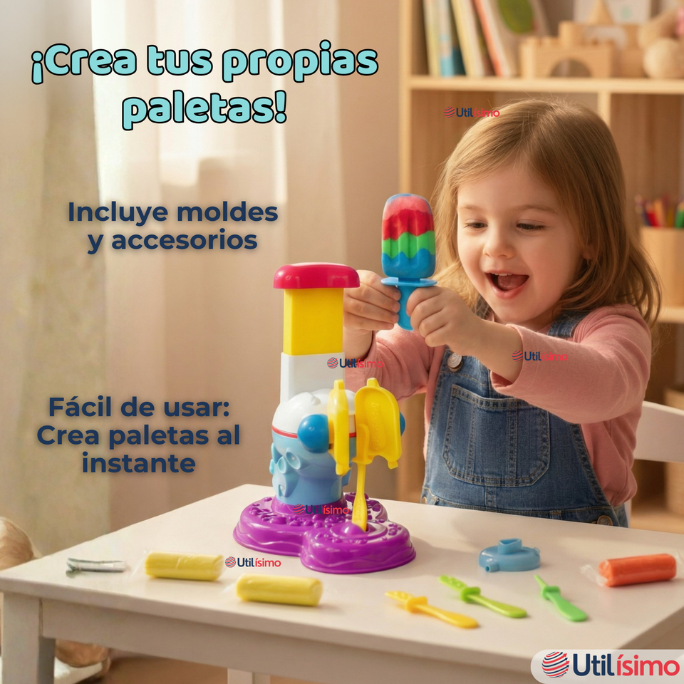Juguete Maquina para hacer Helados y Paletas Niñas y Niños
