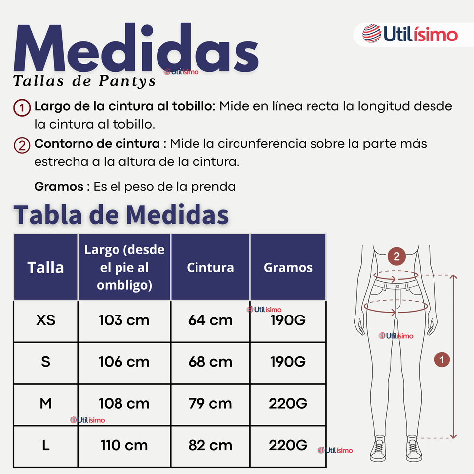 Pack 3 Calzas Pantys Efecto Piel Con Chiporro Polar Térmica Mujer Elasticada