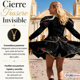Traje Caporal Típico 2 Piezas Negro Mujer Fiestas Patrias