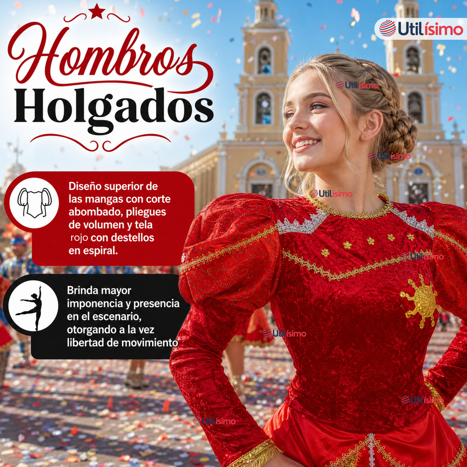 Traje Caporal Típico Tradicional Rojo 2 Piezas Juvenil Fiestas Patrias